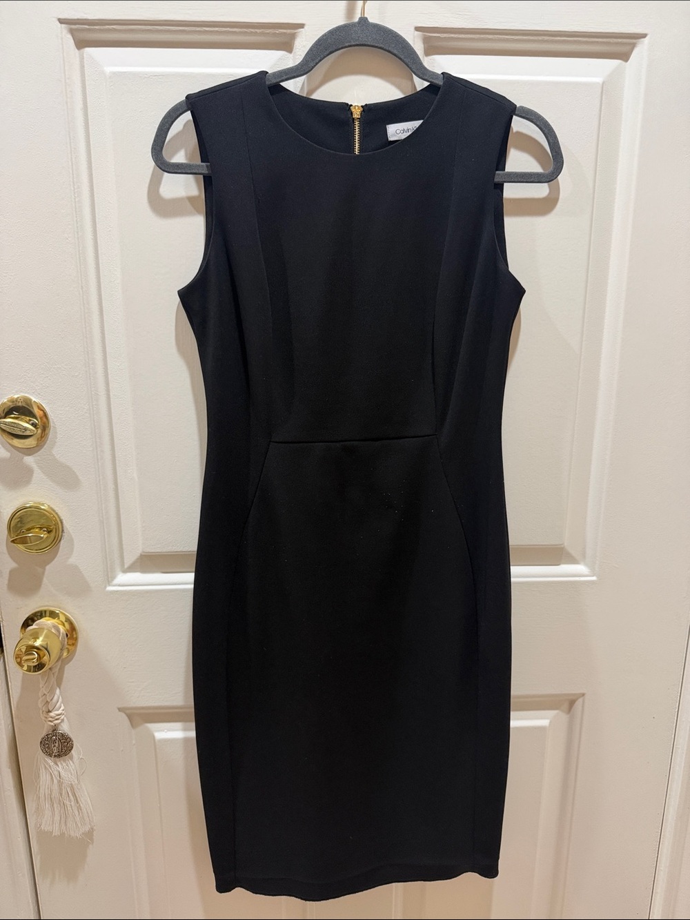 Calvin Klein Black Sleeveless Sheath Dress